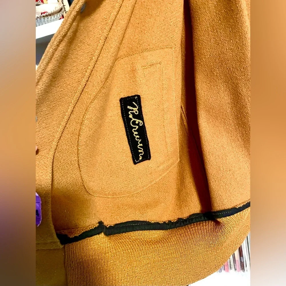 Vintage Letterman Varsity Jacket Wool Black Gold LR Central High School Arkansas